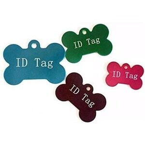 Double Sided Blank Cat Pet Name Phone Number ID Tag Charm Personalized Black